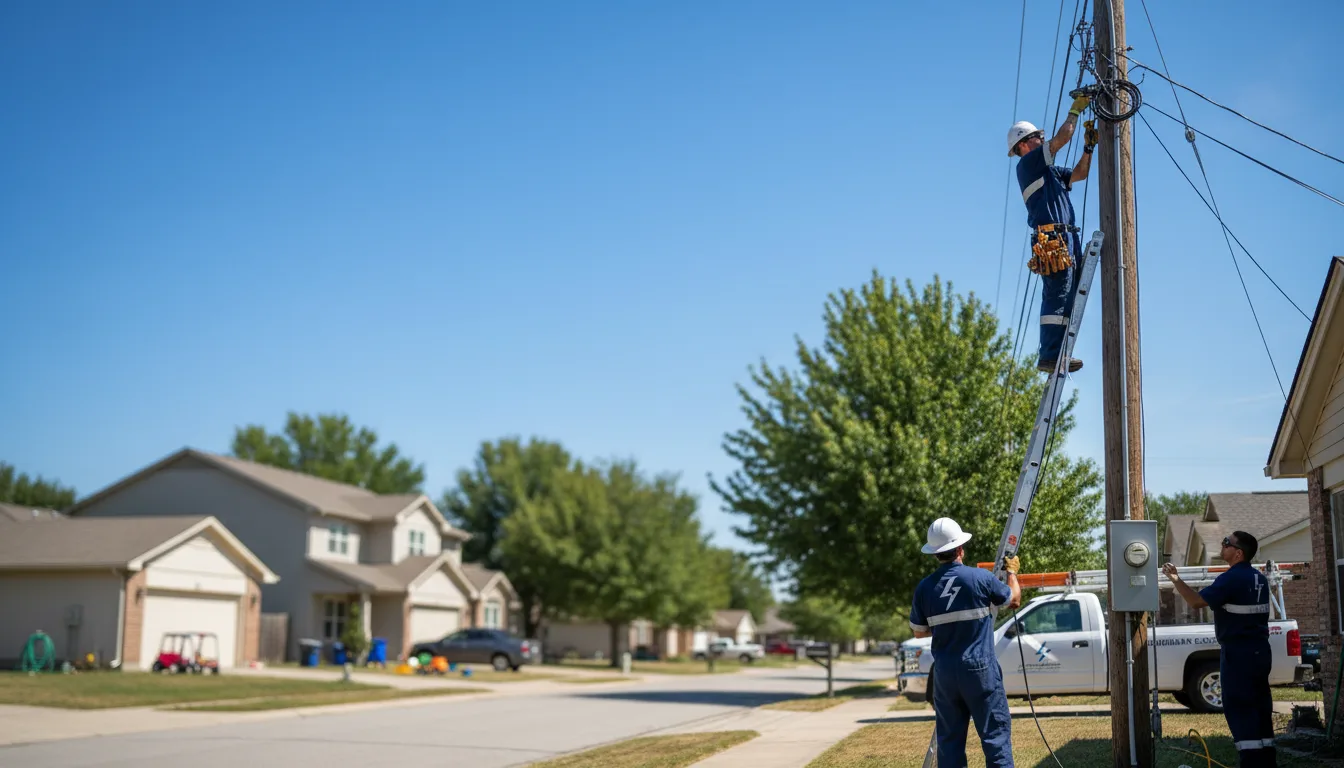 Residential electrician providing installation services in Creve Coeur, IL